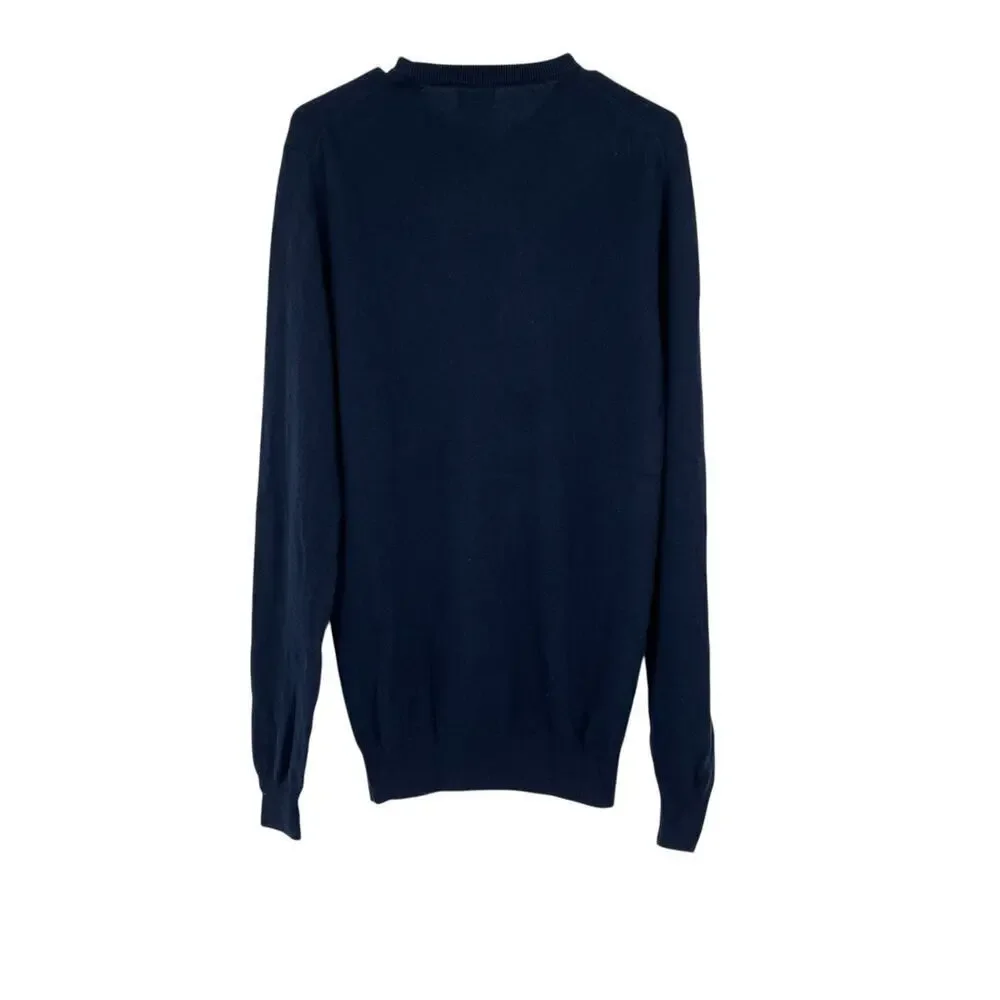 J.Crew Mens Tall cashmere crewneck sweater Navy Size Medium Tall NWOT Old Money